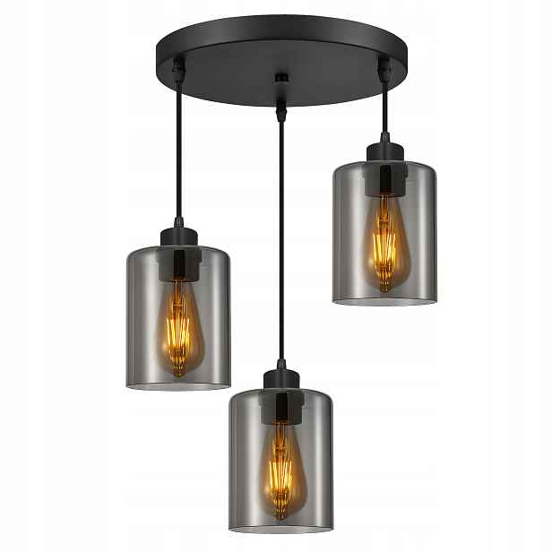 Závěsné stropní svítidlo Lustr Stropní Svítidlo Led E27 se skleněnými stínidly Glamour