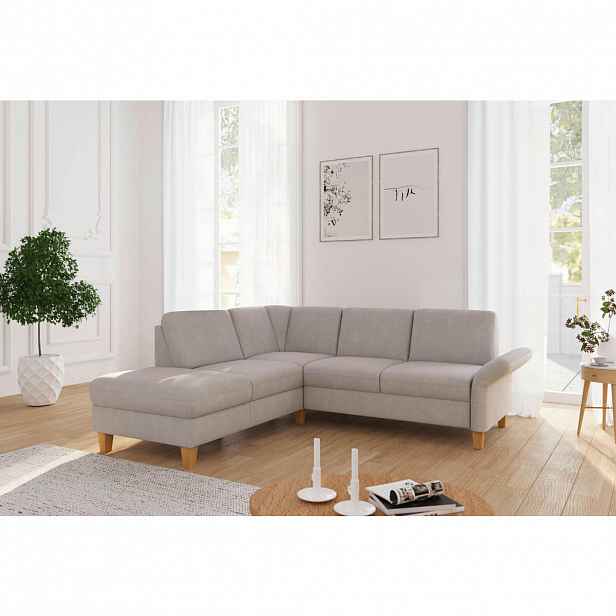 Sit & More ROHOVÁ SEDAČKA, textil, šedobéžová