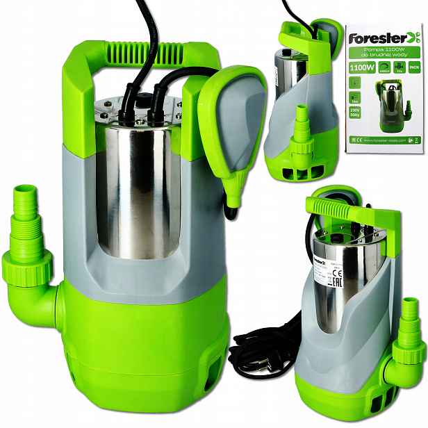 Elektrická ponorná pumpa na vodu 1100 W 15000 l za hodinu Forester