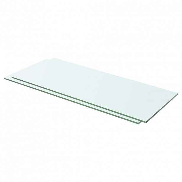 vidaXL Policové desky 2 ks sklo čiré 60 x 20 cm