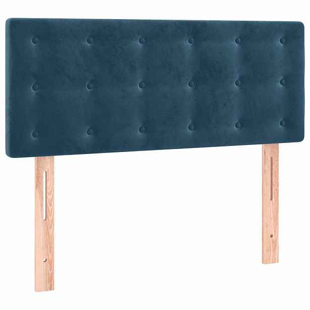 vidaXL Čelo postele tmavě modré 100x5x78/88 cm samet