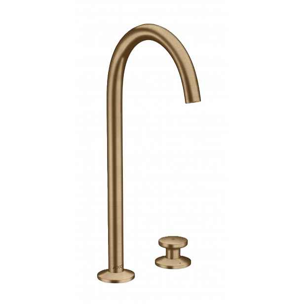 Axor One - Umyvadlová baterie s výpustí Push-Open, 2-otvorová instalace, EcoSmart, kartáčovaný bronz 48060140