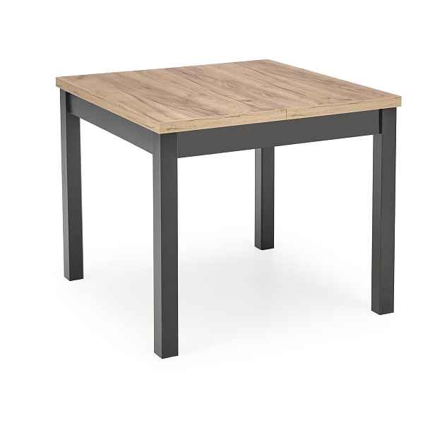 HALMAR Jídelní rozkládací stůl TIAGO SQUARE 90/125 cm dub craft zlatý/černý