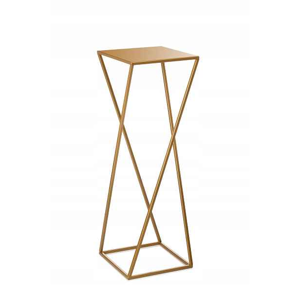 Květinový stojan 70 cm zlatý Loft kov