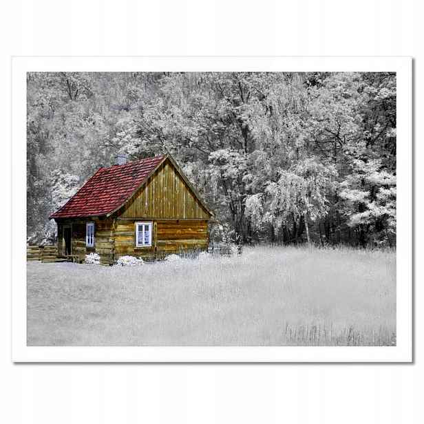 Plakáty v rámu 40x30 Dřevěný dům Bale