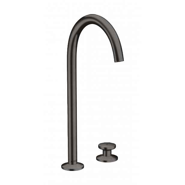 Axor One - Umyvadlová baterie s výpustí Push-Open, 2-otvorová instalace, EcoSmart, kartáčovaný černý chrom 48060340