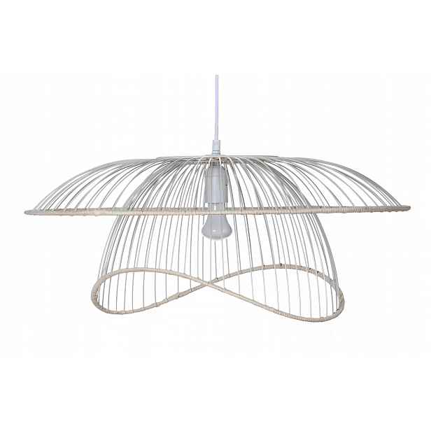 Flora závěsná lampa bílá