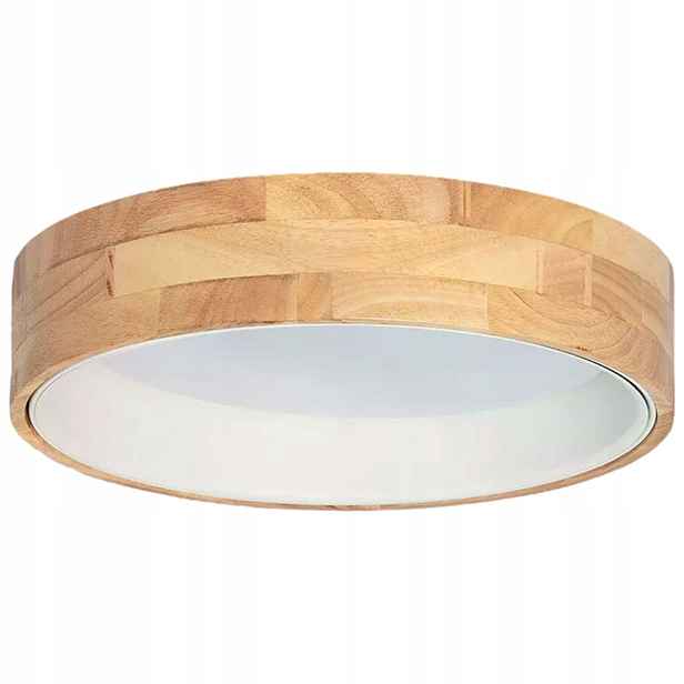 Stropní svítidlo stropní svítidlo Led dřevěná bílá hnědá kulatý 40 cm Abruzzo