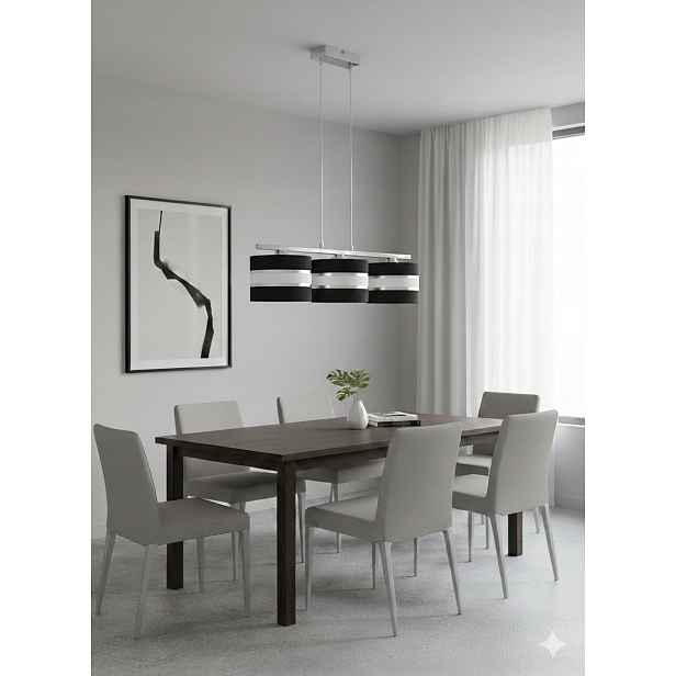 Euro-Lamp Závěsná lampa Ab Silver 3 Černá 3x60W Stínidla Výrobce