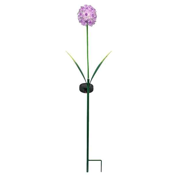 Exner Umělá LED květina BLOOM 70 cm fialová