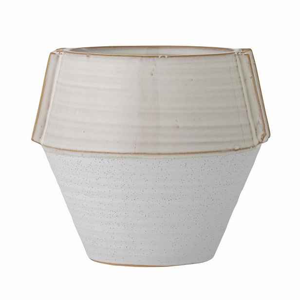Kameninový květináč výška 15,5 cm ZAKI Bloomingville - bílý