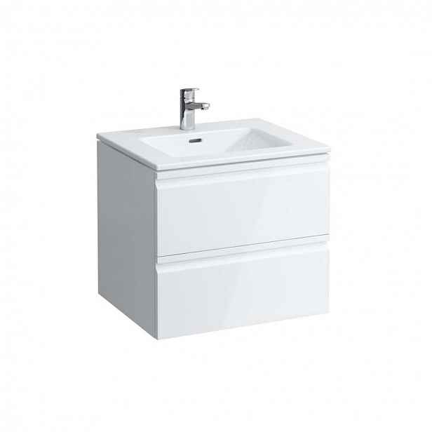 Laufen Pro S - Skříňka s umyvadlem, 60x50 cm, 2 zásuvky, lesklá bílá H8619614751041
