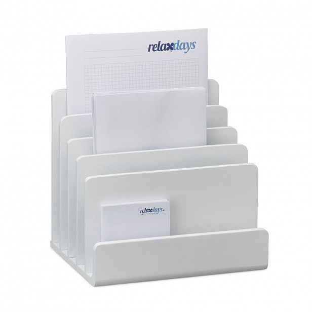 Relaxdays ORGANIZÉR Bílý bambus 5 přihrádek 23 cm