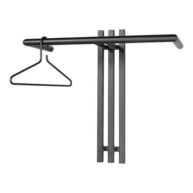 Černý kovový nástěnný věšák 65 cm Senza – Spinder Design