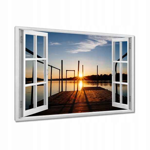 Obrazy 120x80 Most Západ slunce