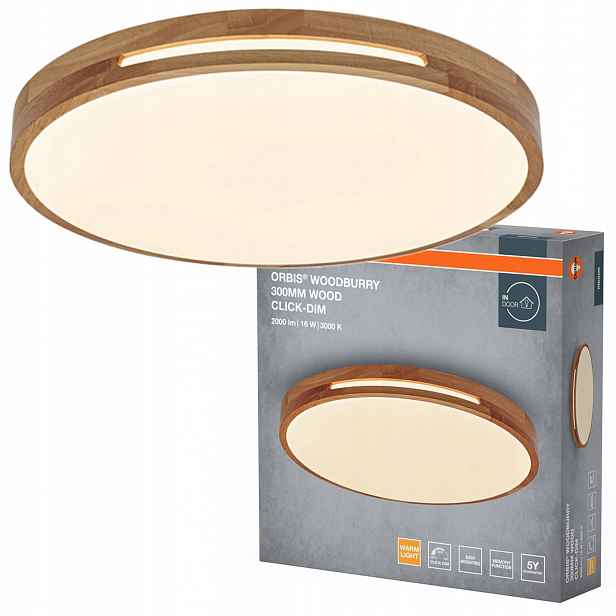 Stropní Svítidlo Led Stropní Svítidlo Nástěnné svítidlo Panel 16W 1000lm 3000K Dřevěné