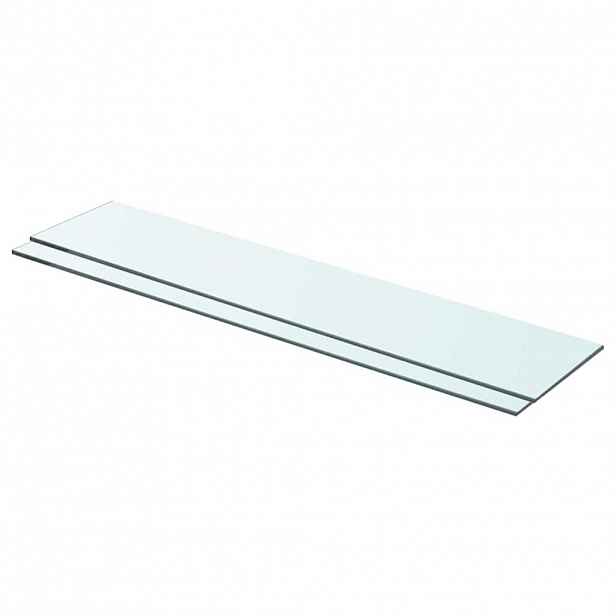vidaXL Policové desky 2 ks sklo čiré 70 x 15 cm