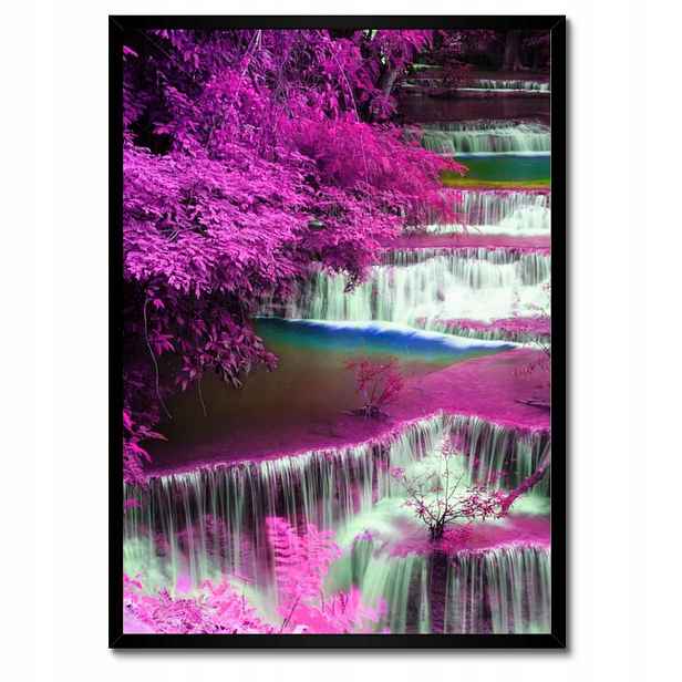 Plakáty v rámu 50x70 Fialový vodopád