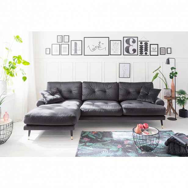 MID.YOU ROHOVÁ SEDAČKA, textil, antracitová