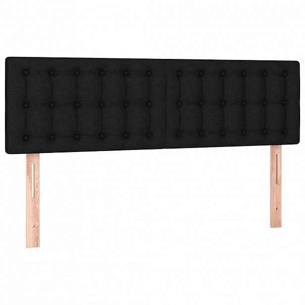 vidaXL Čela postele černá 144x5x78/88 cm látka