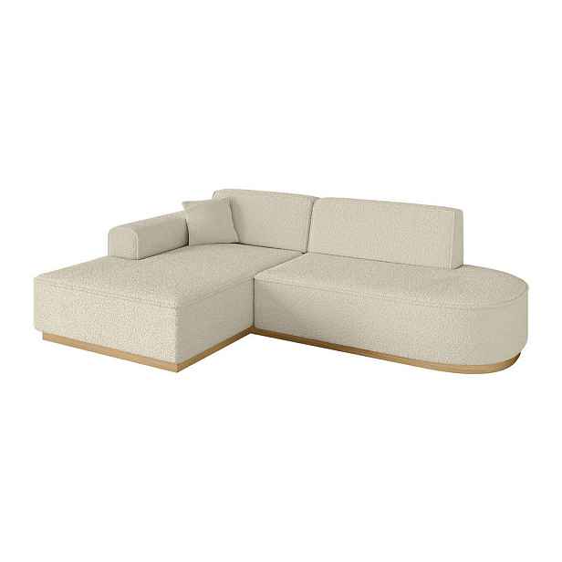 ALTDECOR ROHOVÁ SEDAČKA s otomanem, levá IREA-L1-v2 232x165x80 Béžová Buklé