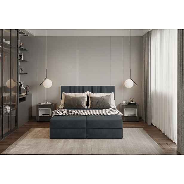 Americká postel 180x200 TORINA 2 - šedá