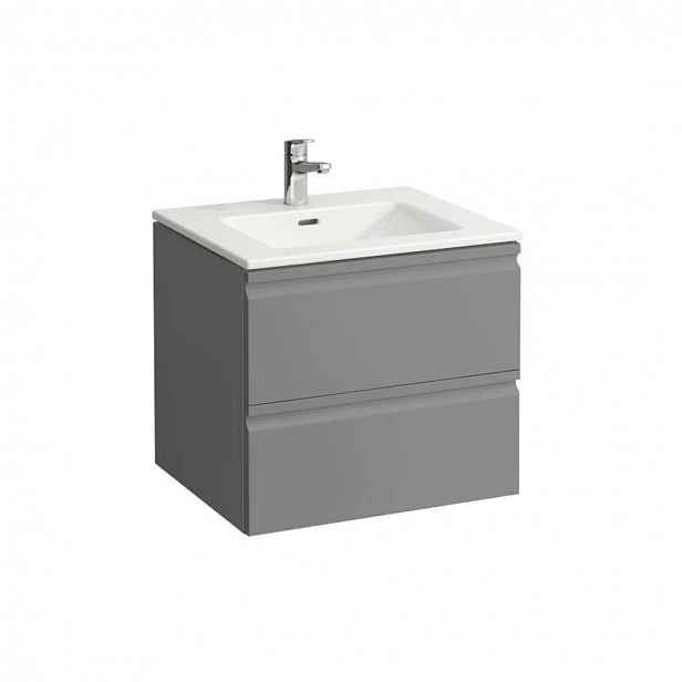 Laufen Pro S - Skříňka s umyvadlem, 60x50 cm, 2 zásuvky, matný grafit H8619614801041