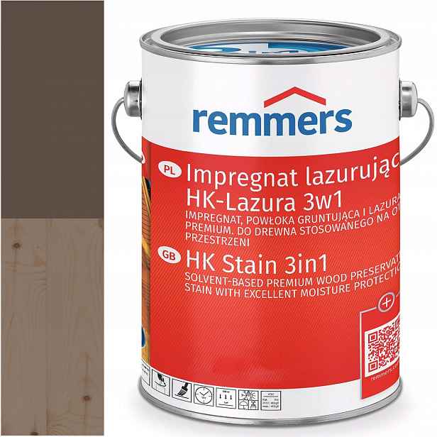 Remmers HK-Lasur Ochranná lazura na dřevo Ral 8028 Hnědá Zemitá 10L