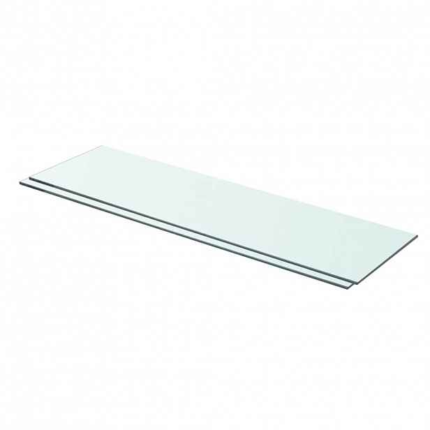 vidaXL Policové desky 2 ks sklo čiré 70 x 20 cm