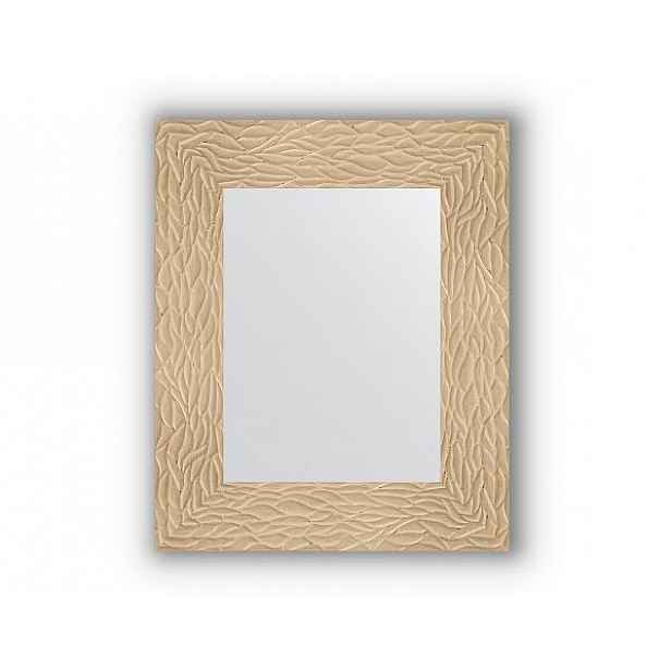 Zrcadlo v rámu, zlatá listová textura BY 3021 46x56 cm