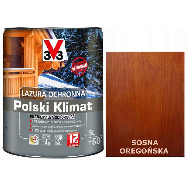 Lazura V33 Expert Polský Klima 12 Let Borovice 5L