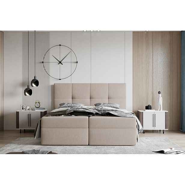 Boxspringová postel 140x200 MOSELA 1 - béžová