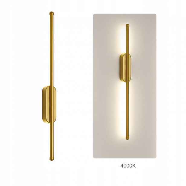 Moderní Nástěnná Lampa 80 CM, Lineární Led Nástěnné Svítidlo, Zlatý Vnitřní Slim