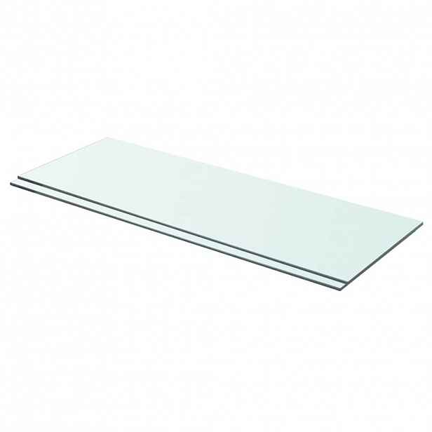vidaXL Policové desky 2 ks sklo čiré 70 x 25 cm