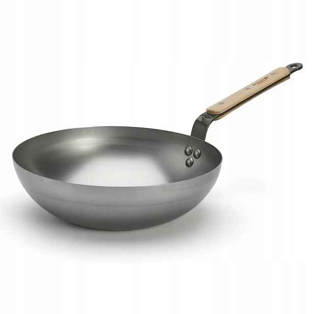 Wok de Buyer Mineral B Bois 28 cm ocel dřevo
