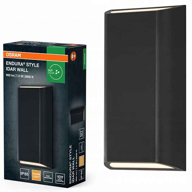 Zahradní nástěnné svítidlo Led venkovní fasádní lampa 7.5W 340lm 3000K IP65