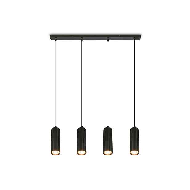 Briloner LED závěsné svítidlo (4-prvkový nosník, černá)