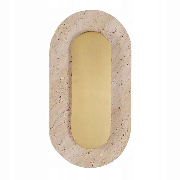 Nástěnná lampa Travertino Oval Zlatá Led 10 W IP44 MaxLight