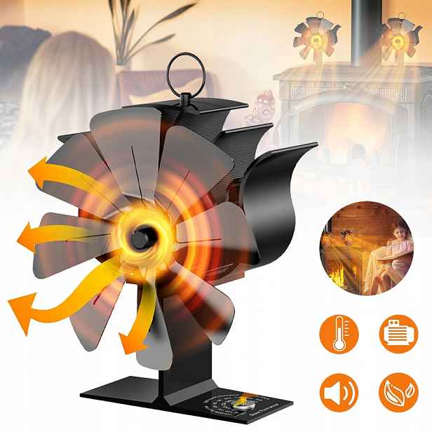 Tichý Ventilátor Pro Kamna Na Dřevo, Teplo Napájený Ventilátorem Na Kamna