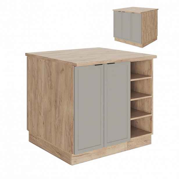 Vicco KUCHYŇSKÝ OSTROV Fame-Line GreyBeige 90 cm bez pracovní desky