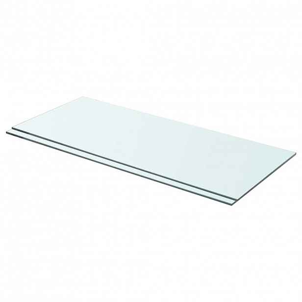 vidaXL Policové desky 2 ks sklo čiré 70 x 30 cm