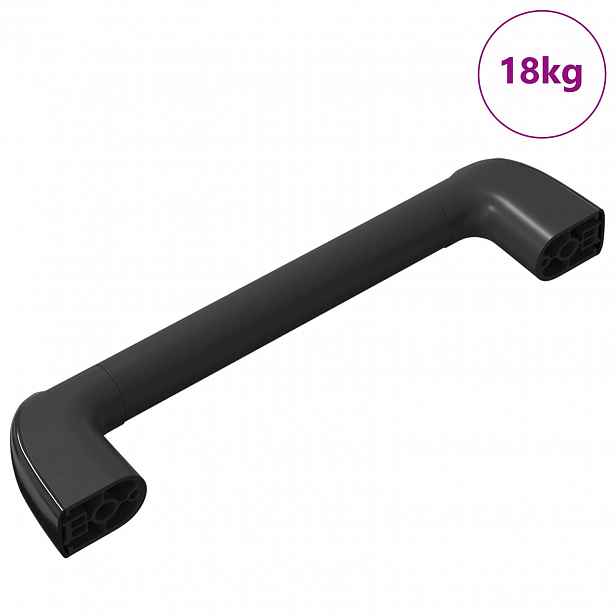 vidaXL Rukojeť Jednobarevný 69 ks Černá 380 x 34 x 85 mm Hliník a PP