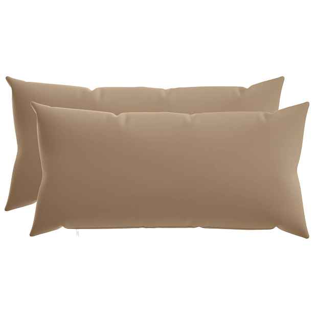 vidaXL Polštář s polštářem HEERLEN 2 ks Taupe Polyester