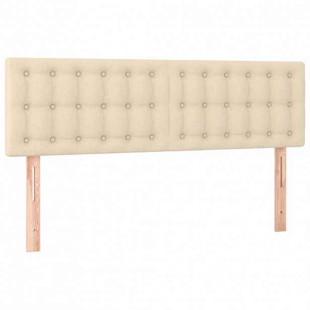 vidaXL Čela postele krémová 144x5x78/88 cm látka