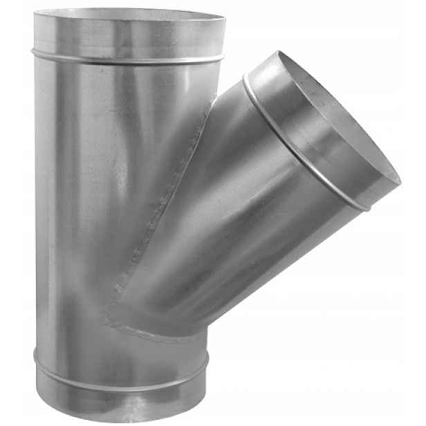 T-rozdělovač Spiro 200/200/200 45° bez těsnění pozink ventilačního zařízení Walter