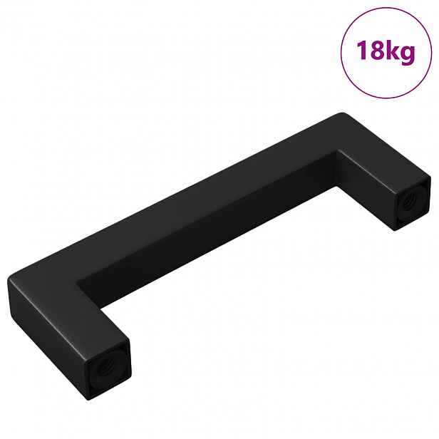 vidaXL Nábytkové madlo 530 ks Černý 105 x 12 x 36 mm Železo