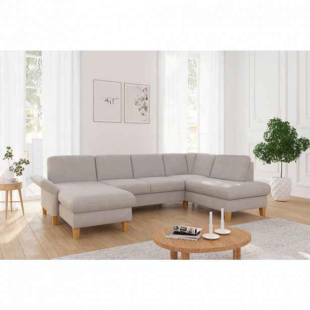 Sit & More SEDACÍ SOUPRAVA, textil, šedobéžová