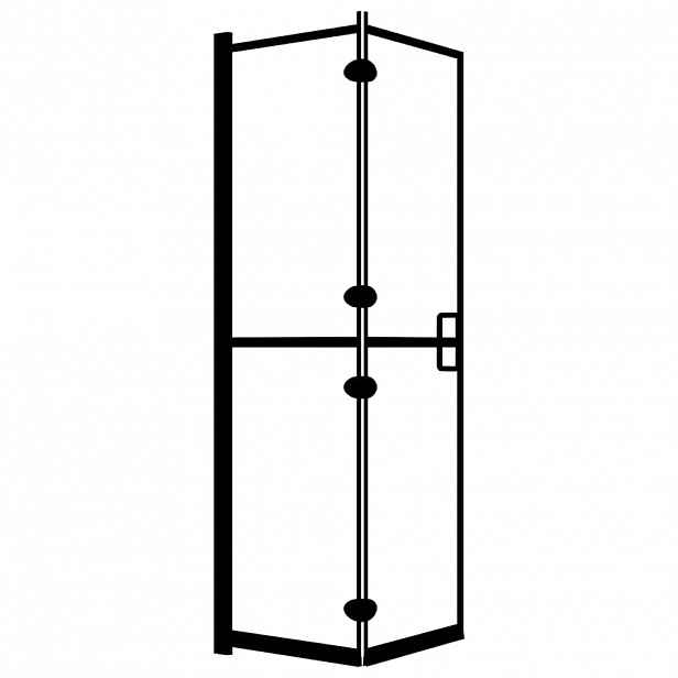vidaXL Skládací sprchový kout ESG 80 x 140 cm černý