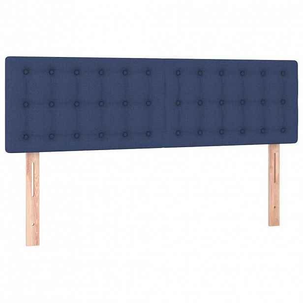 vidaXL Čela postele modrá 144x5x78/88 cm látka