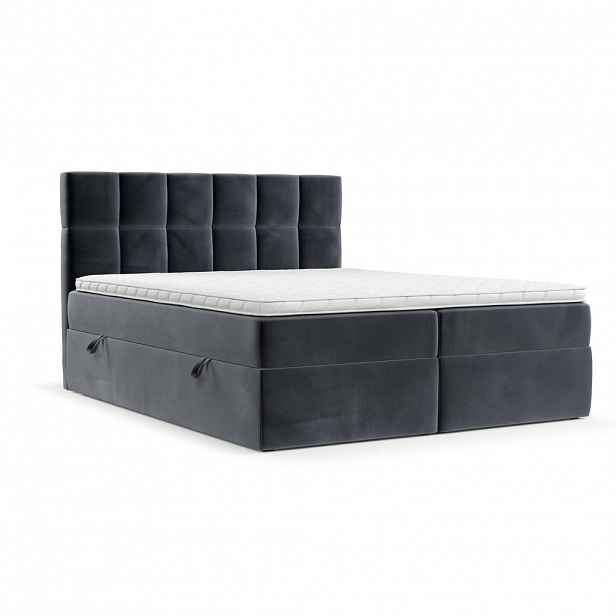 AltaBeds POSTEL BOXSPRING VARENO 160/200 Tmavě šedá